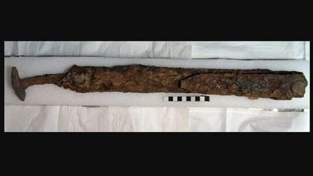 Folded' iron sword found in a Roman soldier's grave was part of a pagan ritual