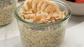 Daily Overnight Oats served in a glass jar
