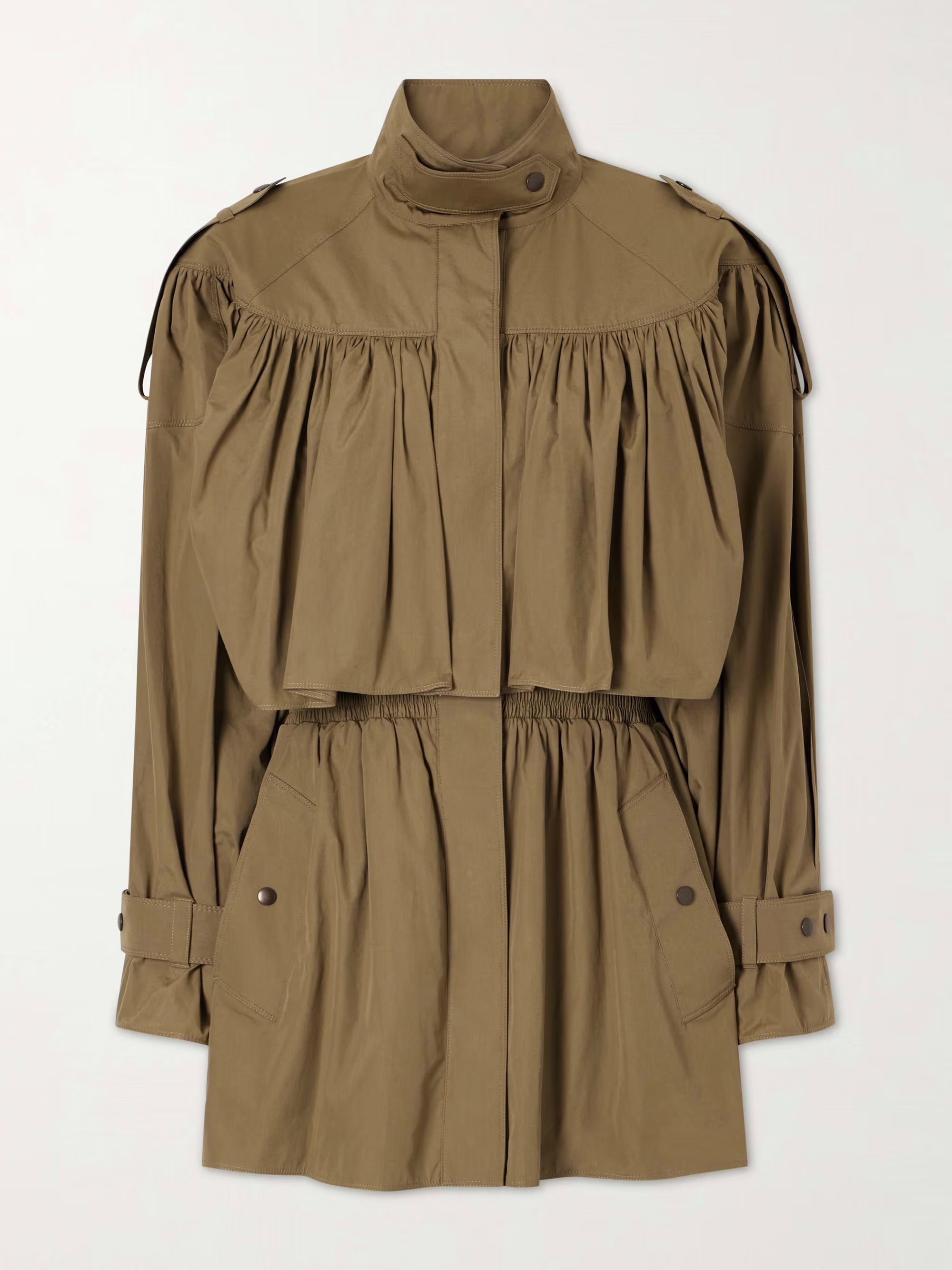 Chlo&amp;eacute;, Organic cotton-poplin coat