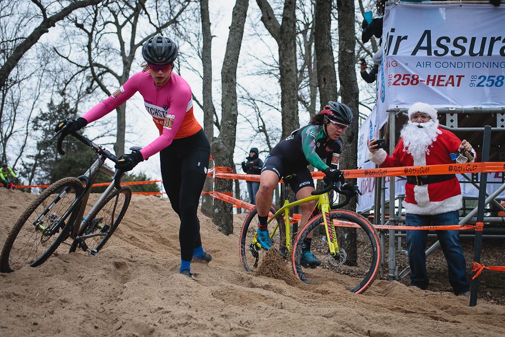 Riders negotiate the sand at Ruts 'n' Guts