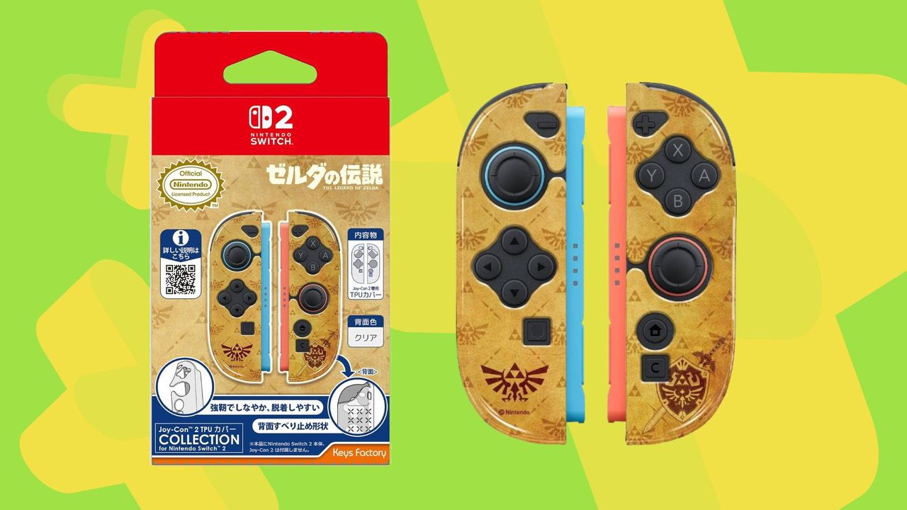 Image of the KeysFactory Legend of Zelda accessories on a green GamesRadar+ background.