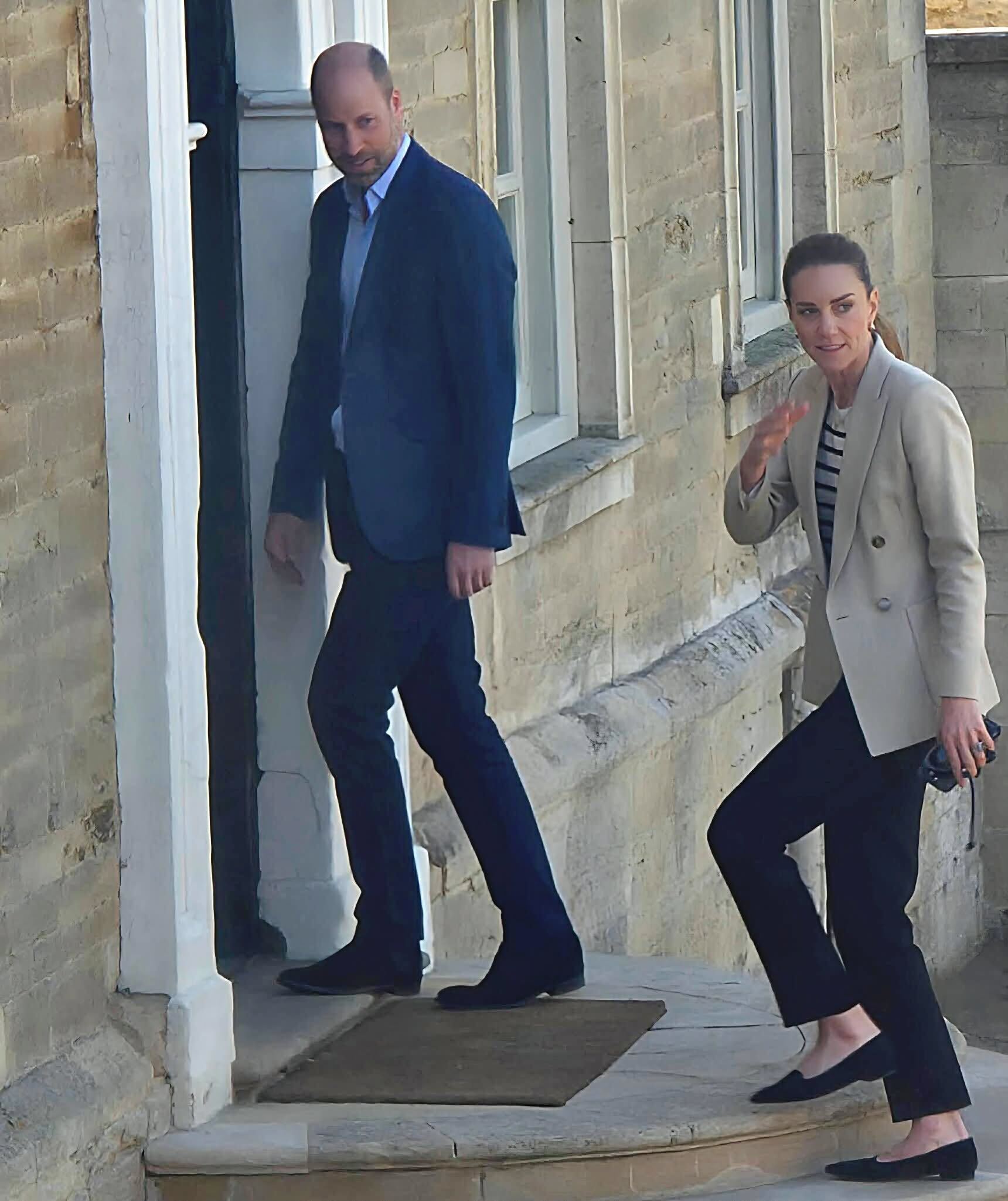 Prince William and Princess Kate at Oundle School
