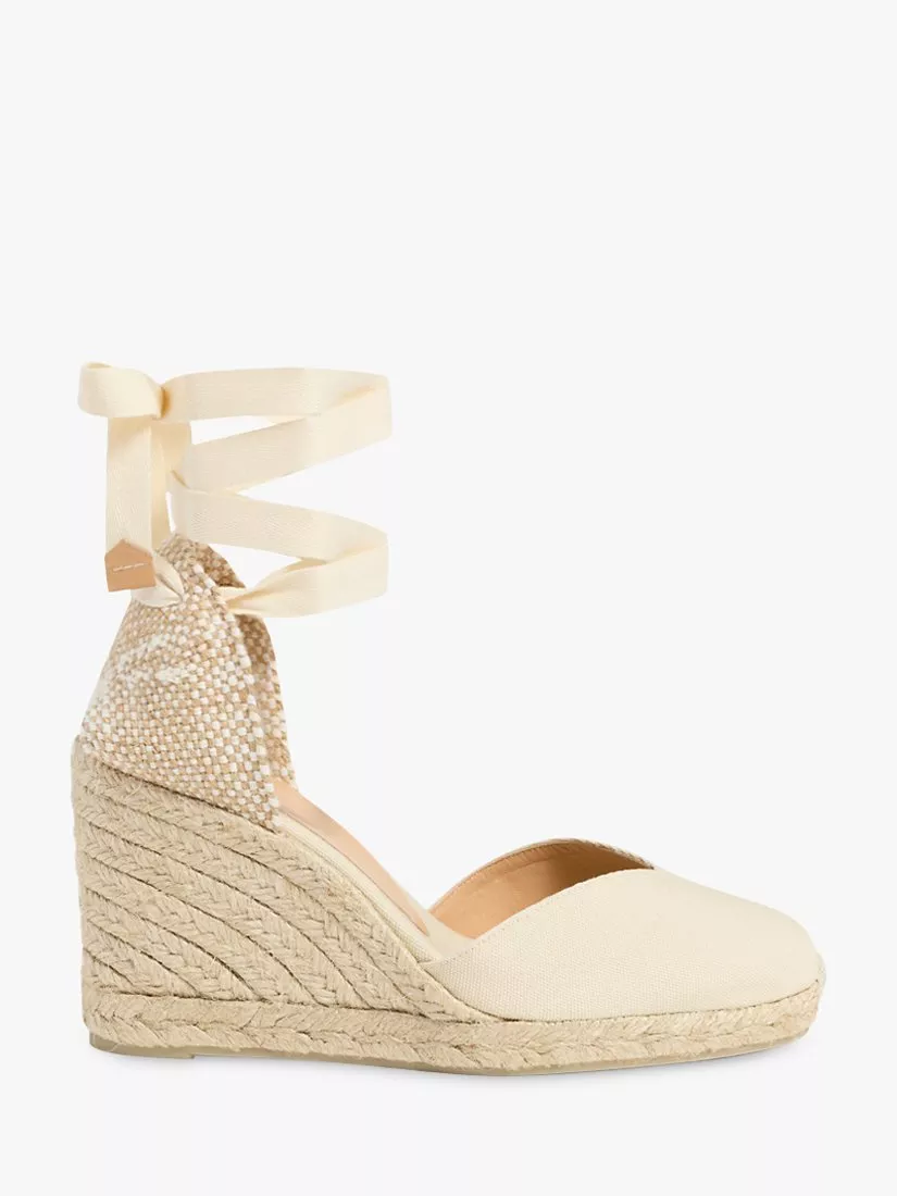 Castañer Chiara Cotton Wedge Espadrille Sandals