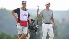 Photo of Adam Scott and his golf bag