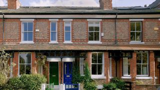 row of brick Victorian terrace houses