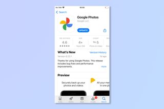 The first step to using Google Lens on iPad and iPhone
