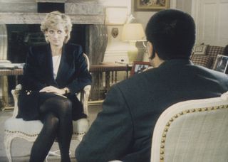 Prince Harry Diana Jimmy Savile BBC drama - Martin Bashir interviews Princess Diana in Kensington Palace for the television program Panorama