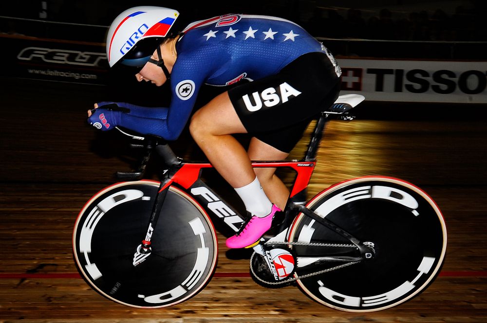 Chloe Dygert won the individual pursuit with a new track record