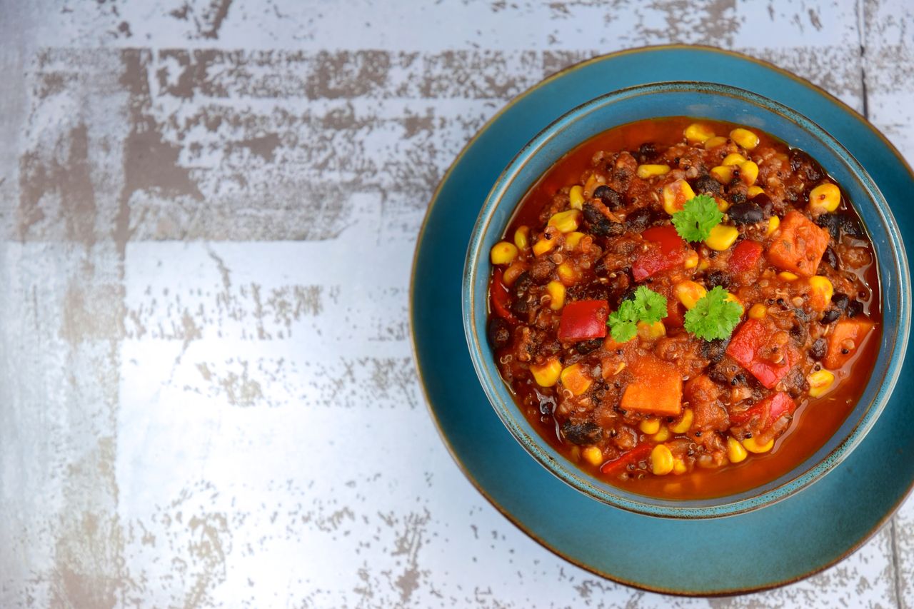 Sweet potato chili bowl