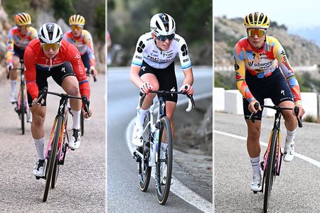 Lorena Wiebes (SD Worx-Protime), Demi Vollering (FDJ United-SUEZ) and Lotte Kopecky (SD Worx-Protime)