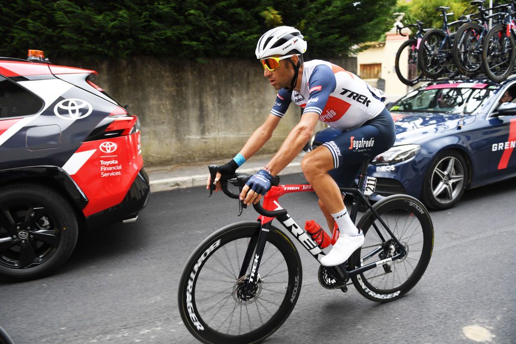 GORIZIA ITALY MAY 23 Vincenzo Nibali of Italy and Team Trek Segafredo during the 104th Giro dItalia 2021 Stage 15 a 147km stage from Grado to Gorizia UCIworldtour girodiitalia Giro on May 23 2021 in Gorizia Italy Photo by Tim de WaeleGetty Images