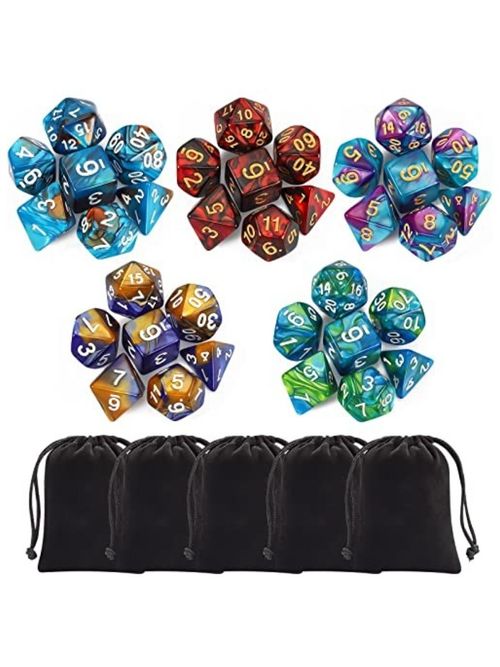 5 Polyhedral Dice Sets