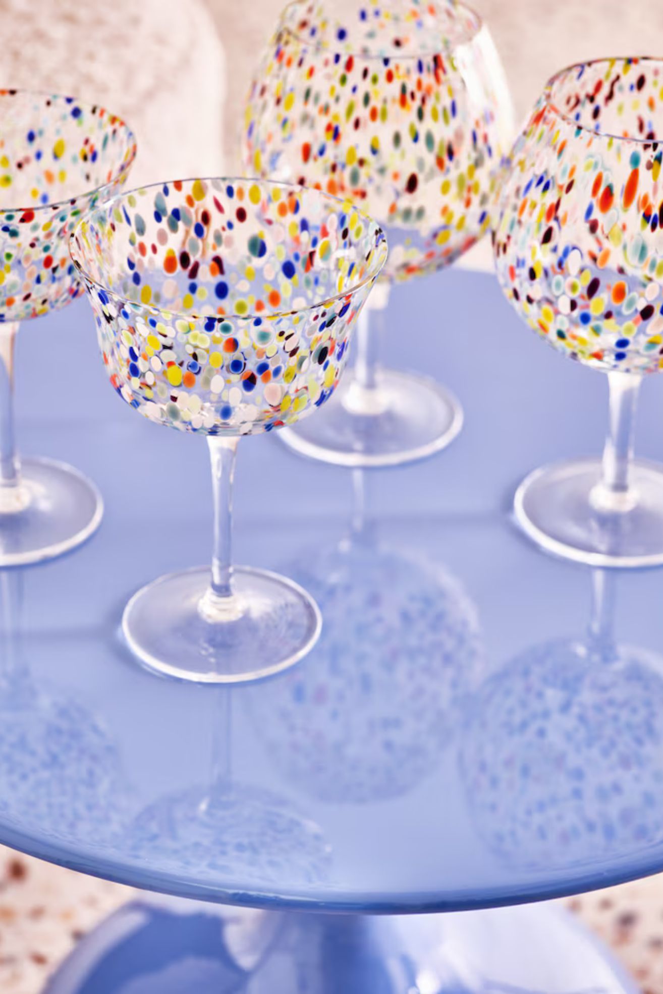 Oliver Bonas, Azul Spot Gin Glasses, Set of 2