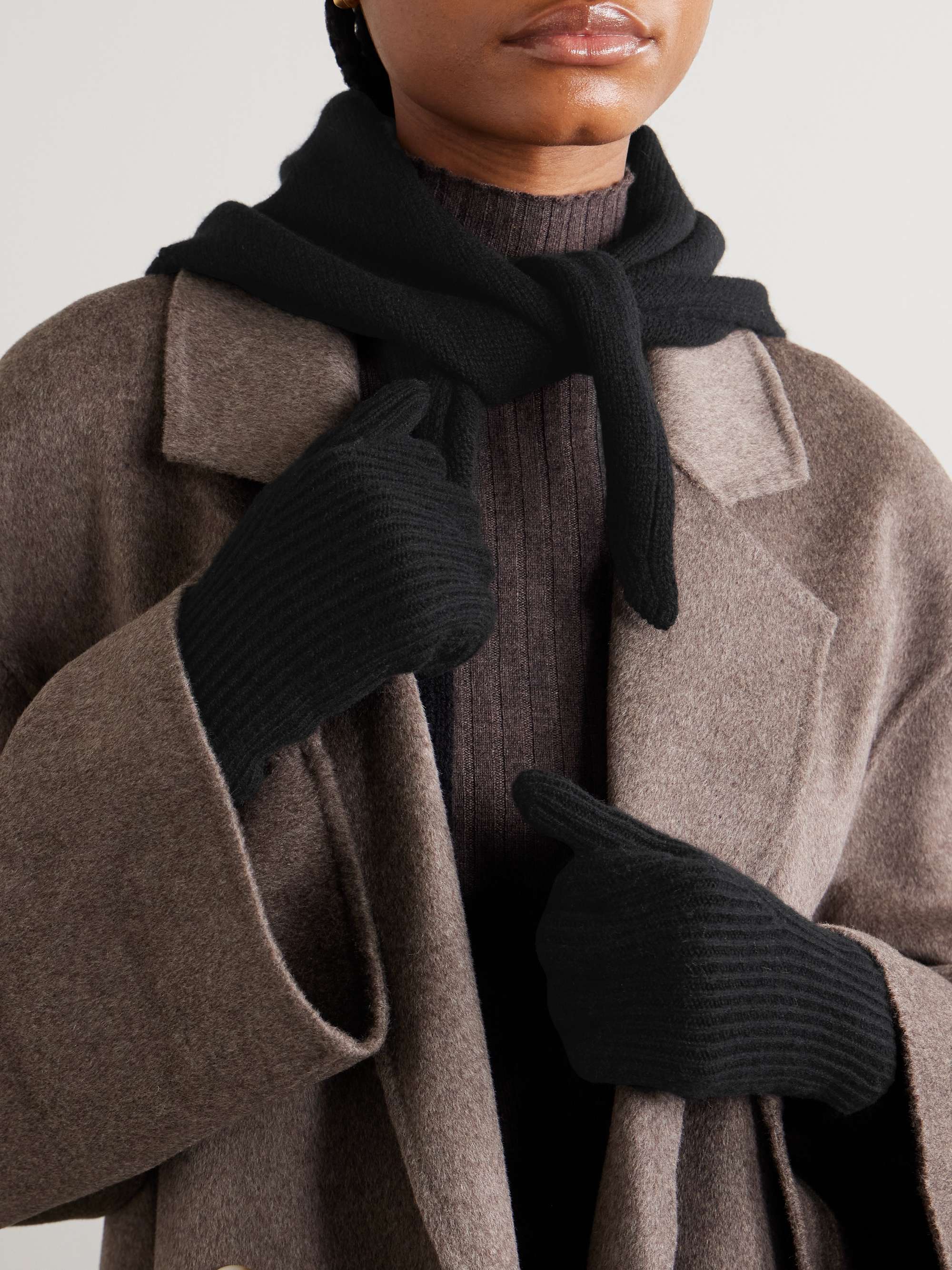 Juliann Ribbed Cashmere Gloves