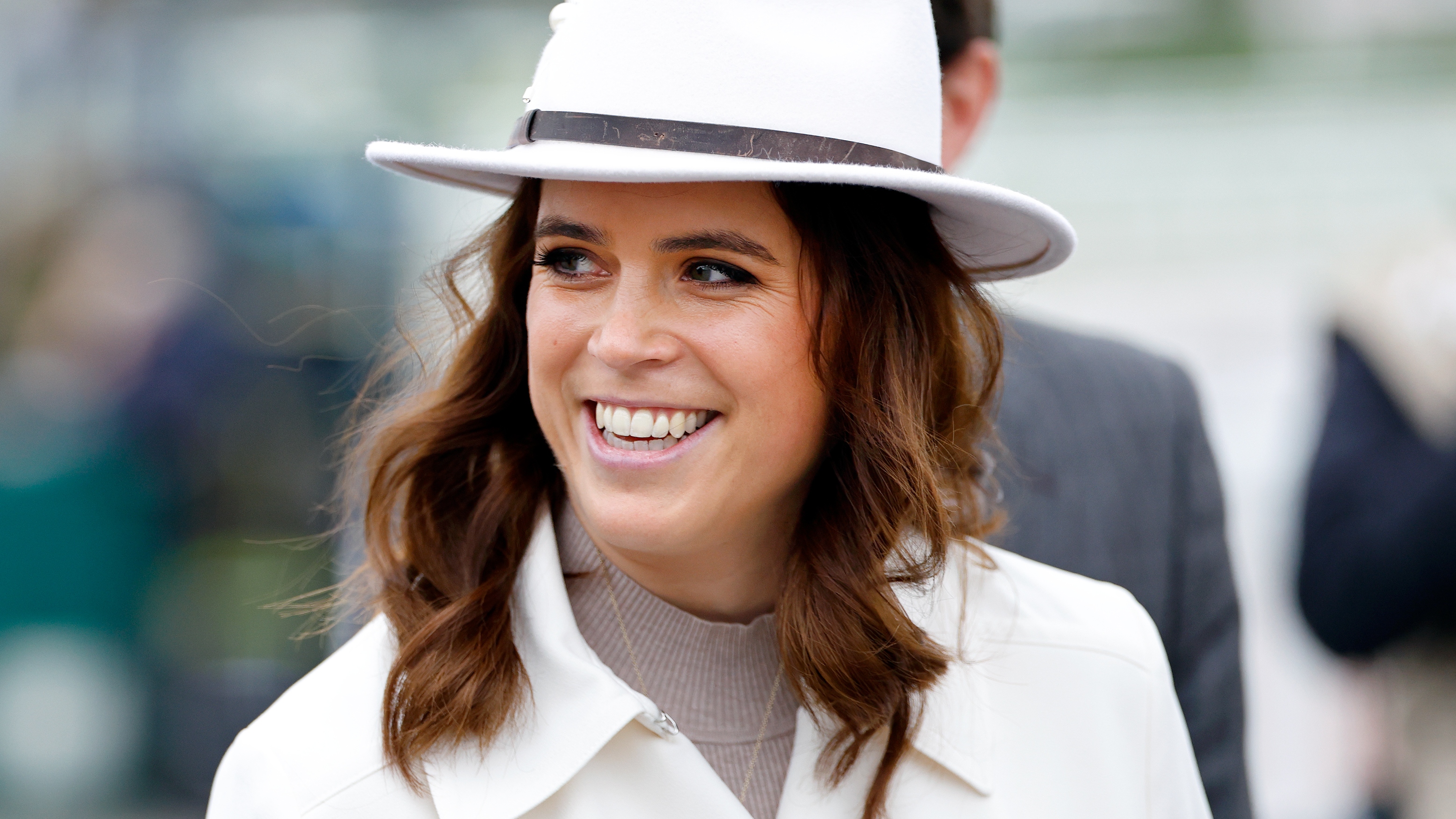 Princess Eugenie attends day 2 'Style Wednesday' of the Cheltenham Festival at Cheltenham Racecourse on March 13, 2024