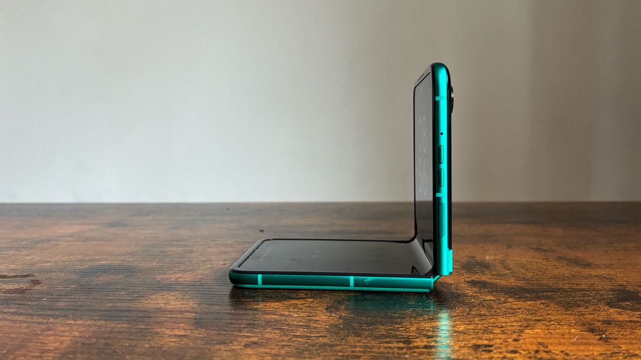 The Motorola Razr 70 on a desk