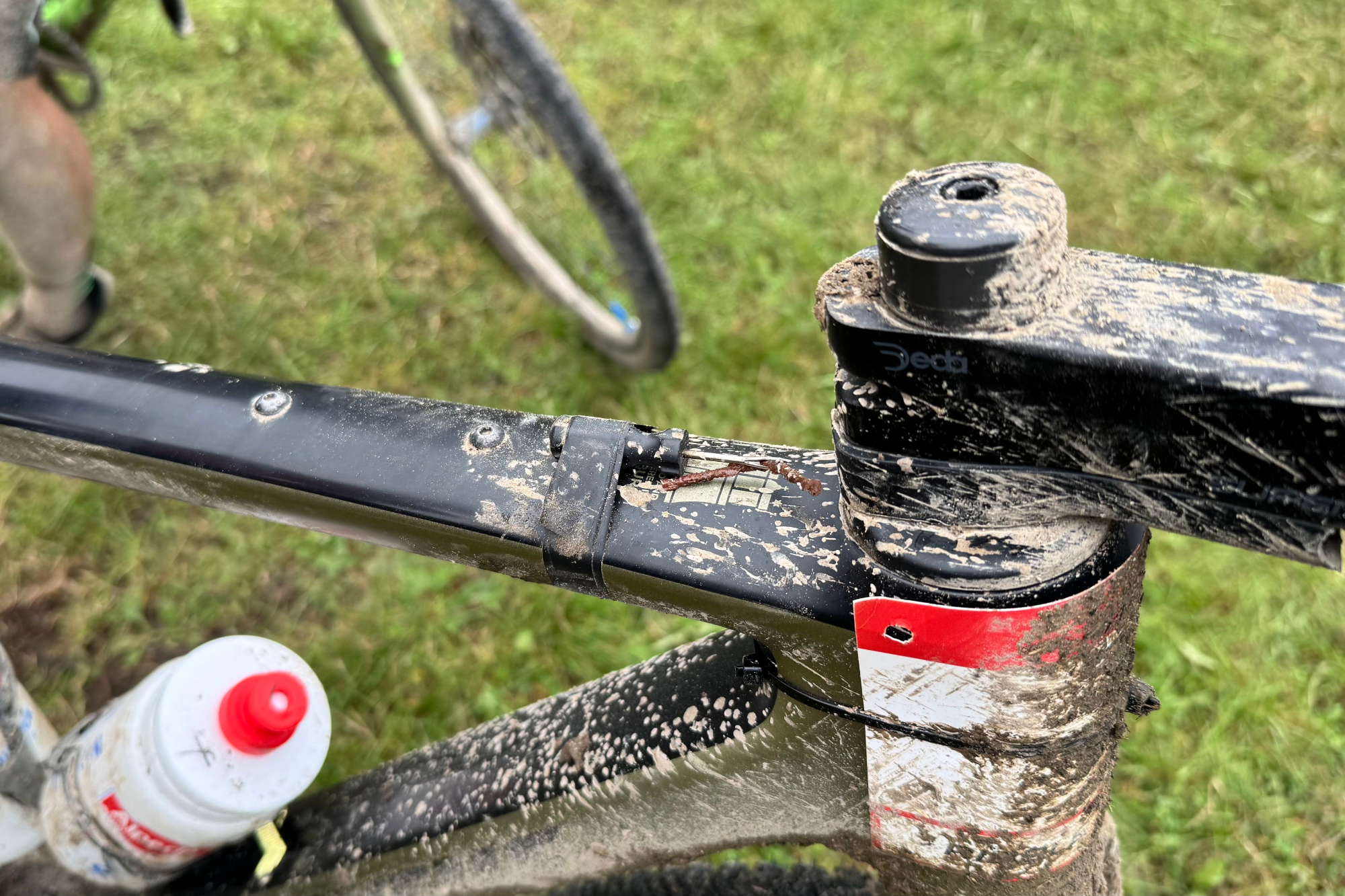 Detail of Cameron Mason&#039;s gravel bike used at the British National Gravel Championships