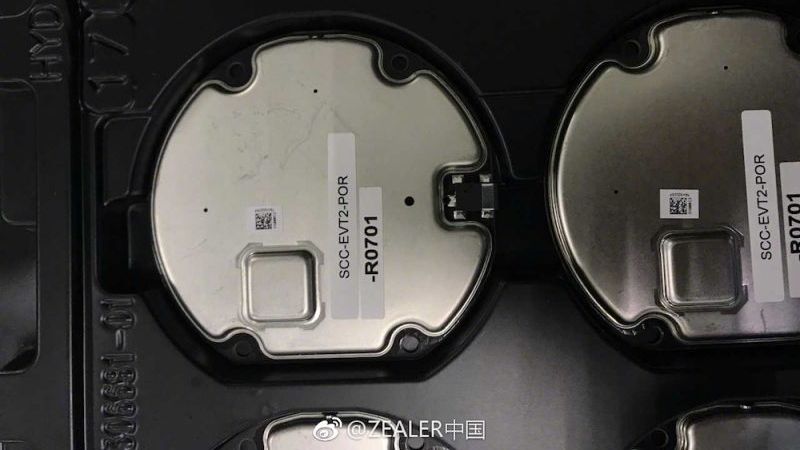 Wireless charging components supposedly headed for the iPhone 8. Credit: @zealer