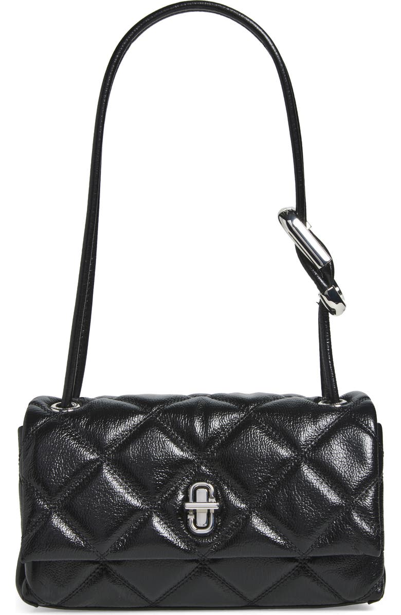 The Mini Dual Chain Diamond Quilted Leather Shoulder Bag