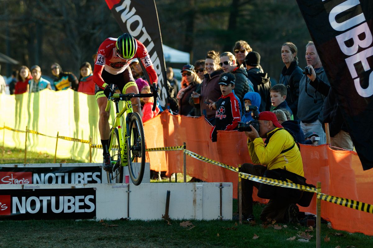 Gagne hopping the Stan's NoTubes barriers