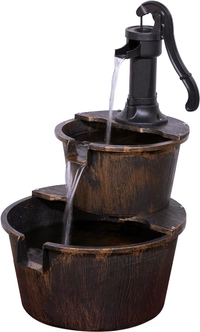 Alpine Corporation Rustic 2-Tiered Water Fountain: was $74 now $48 @ Amazon