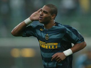 Adriano in action for Inter Milan against Werder Bremen in the Champions League