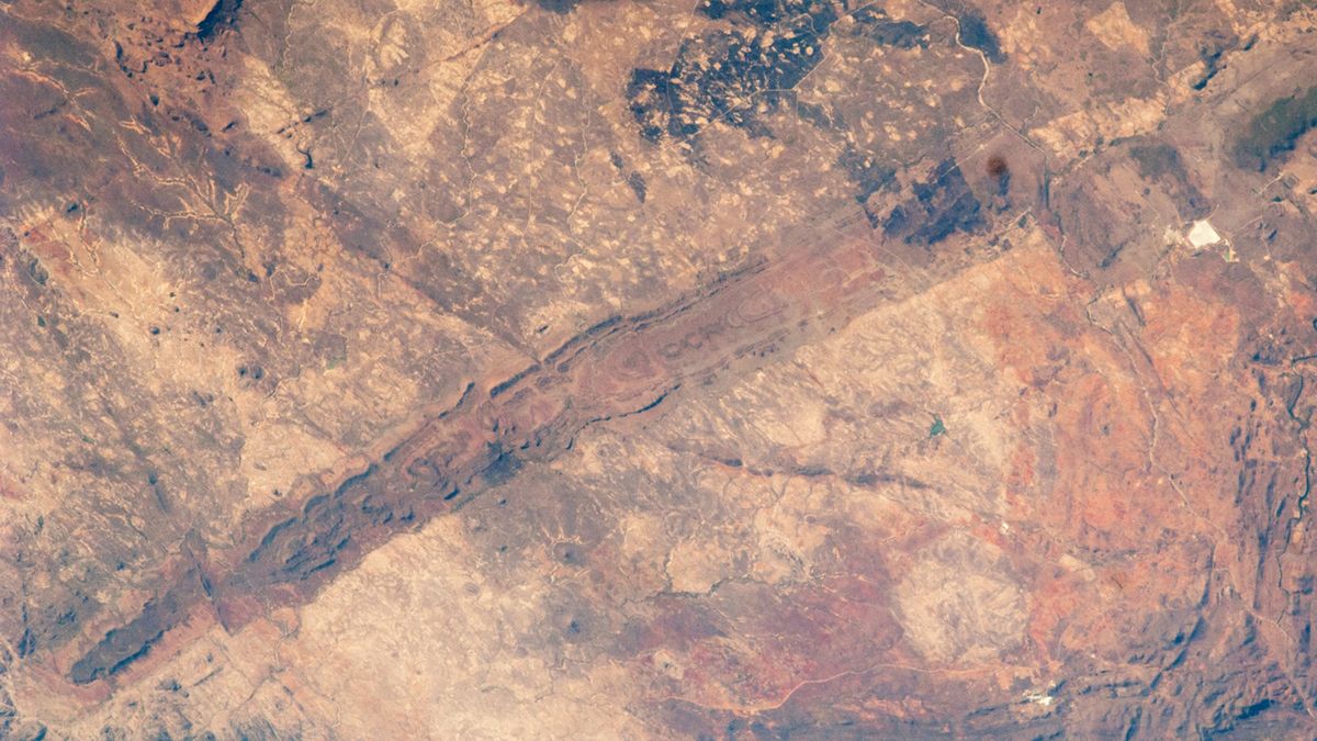 Hidden beauty of Zimbabwe's 2.5 billion-year-old 'geological marvel' revealed in striking astronaut photo — Earth from space