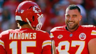 Travis Kelce and Patrick Mahomes of the Kansas City Chiefs