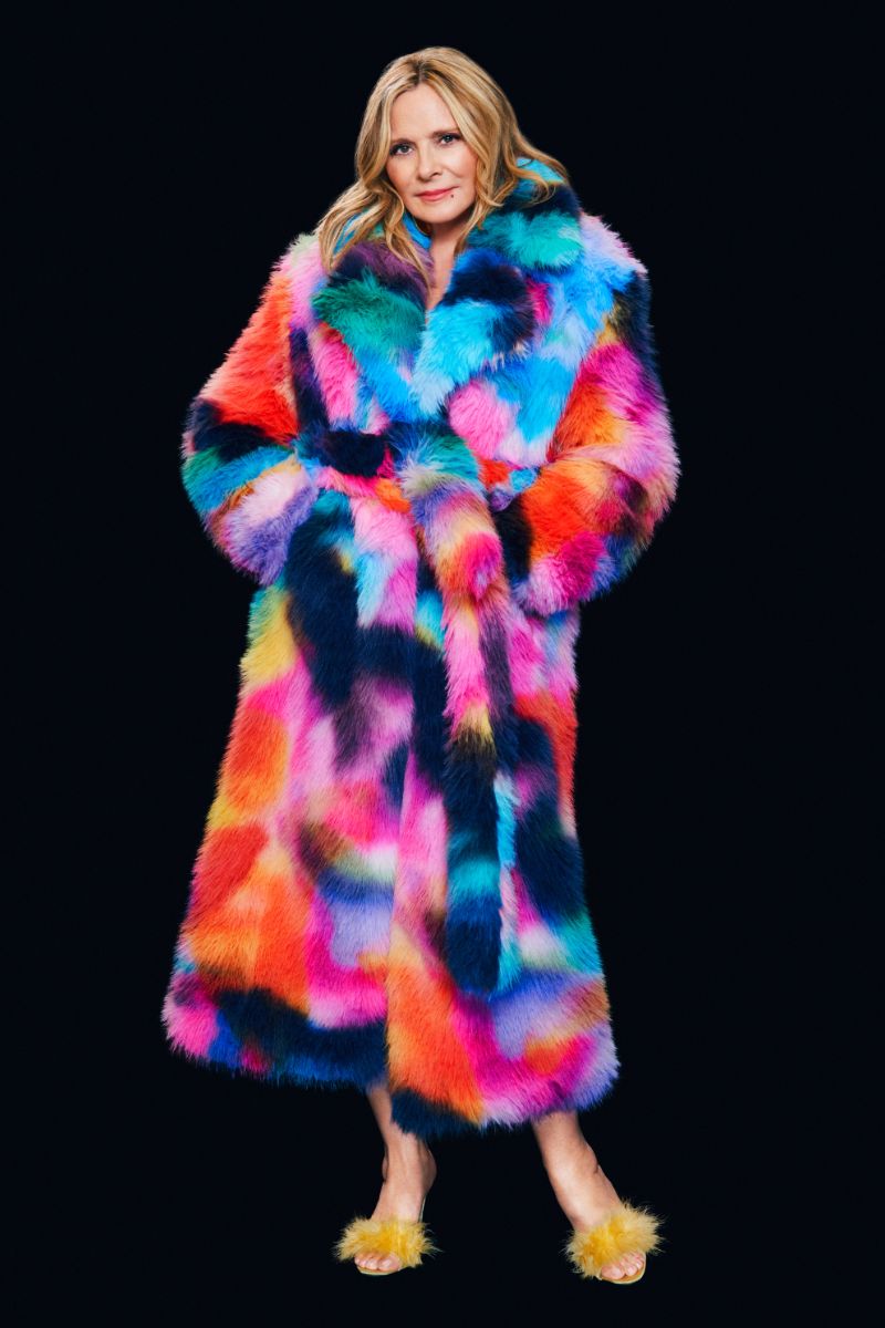 Kim Cattrall posing in Designers by Debenhmas collection by ASHISH