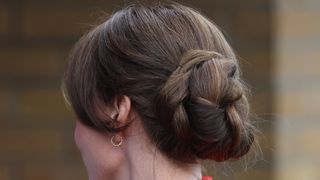 Catherine, Princess of Wales' hair as she joins a Portage Session for her 'Shaping Us' campaign