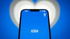 NHS app seen on a smartphone, July 2023