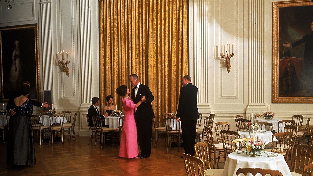 President Johnson Dances With Princess Margaret