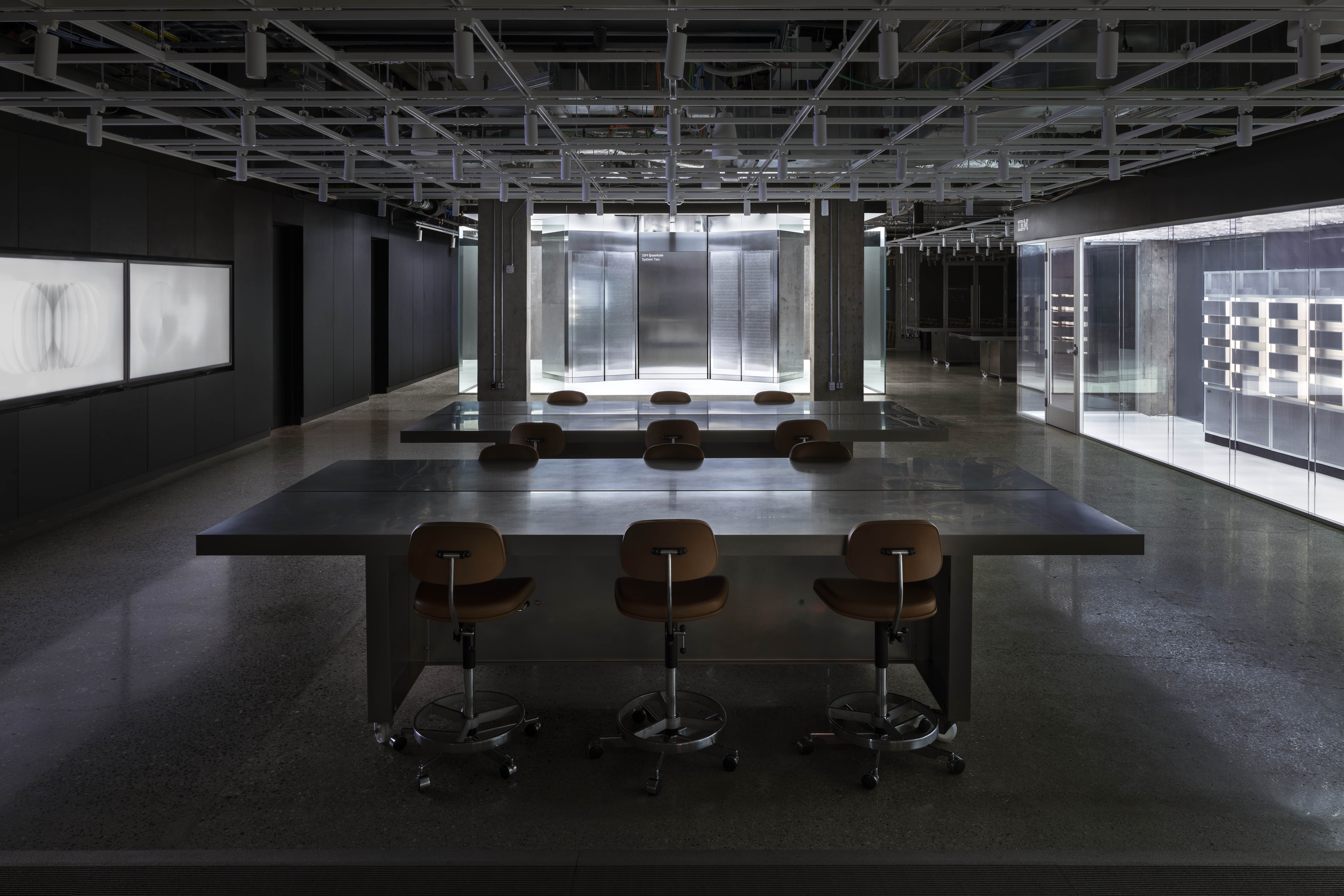 IBM Research office, interior, sleek and minimalist