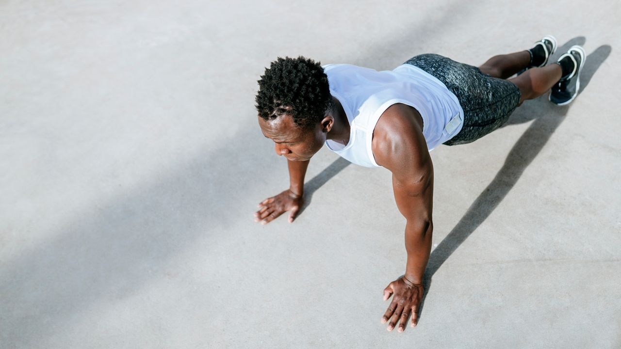 Man doing push-ups