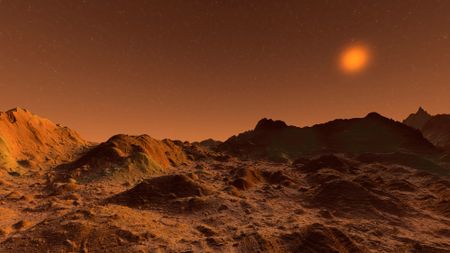 3D rendering of Mars surface