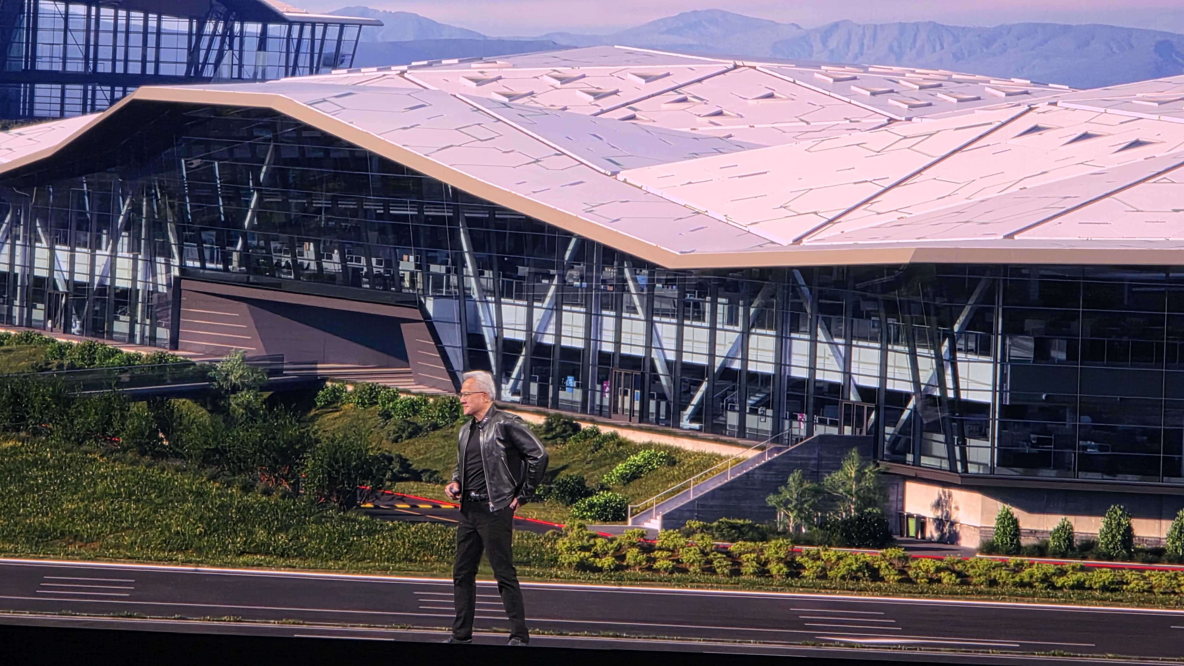 Nvidia CEO Jensen Huang on stage at GTC 2026.