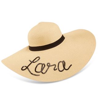 personalized wide-brim sun hat