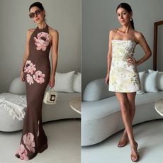 Fashion editor, Judith Jones, wearing Sau Lee dresses