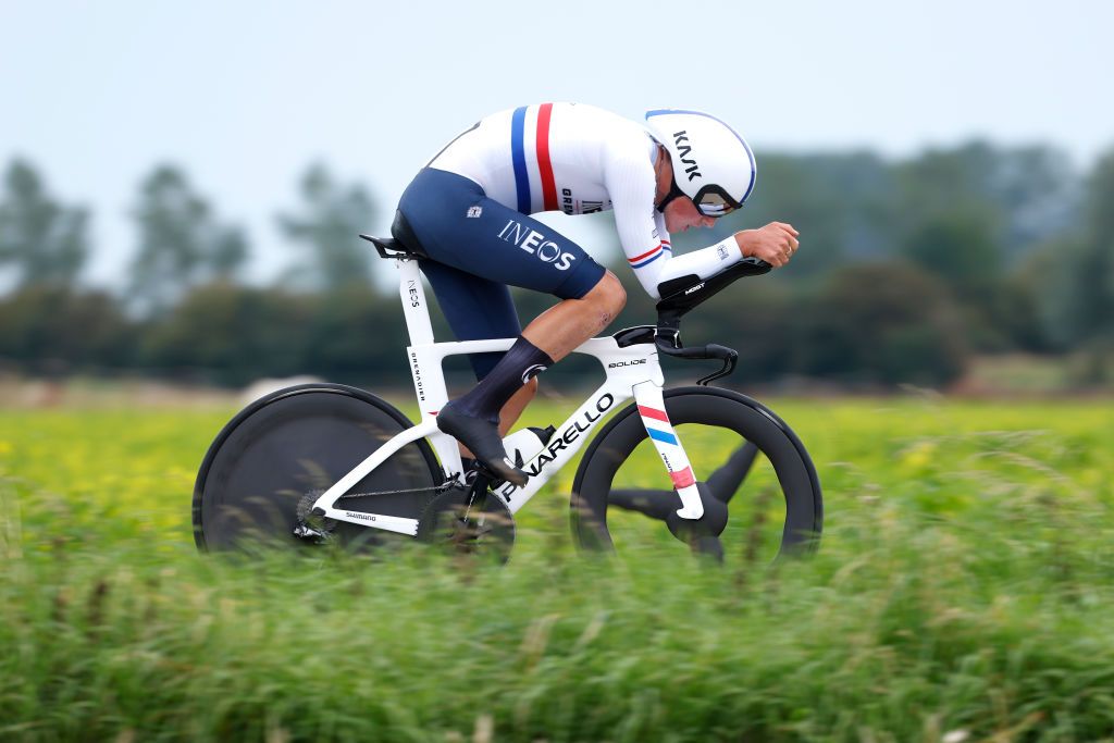 SLUIS NETHERLANDS AUGUST 24 Joshua Tarling of The United Kingdom And Team INEOS Grenadiers sprints during the 19th Renewi Tour 2023 Stage 2 a 136km individual time trial stage from Sluis to Sluis on August 24 2023 in Sluis Netherlands Photo by Bas CzerwinskiGetty Images