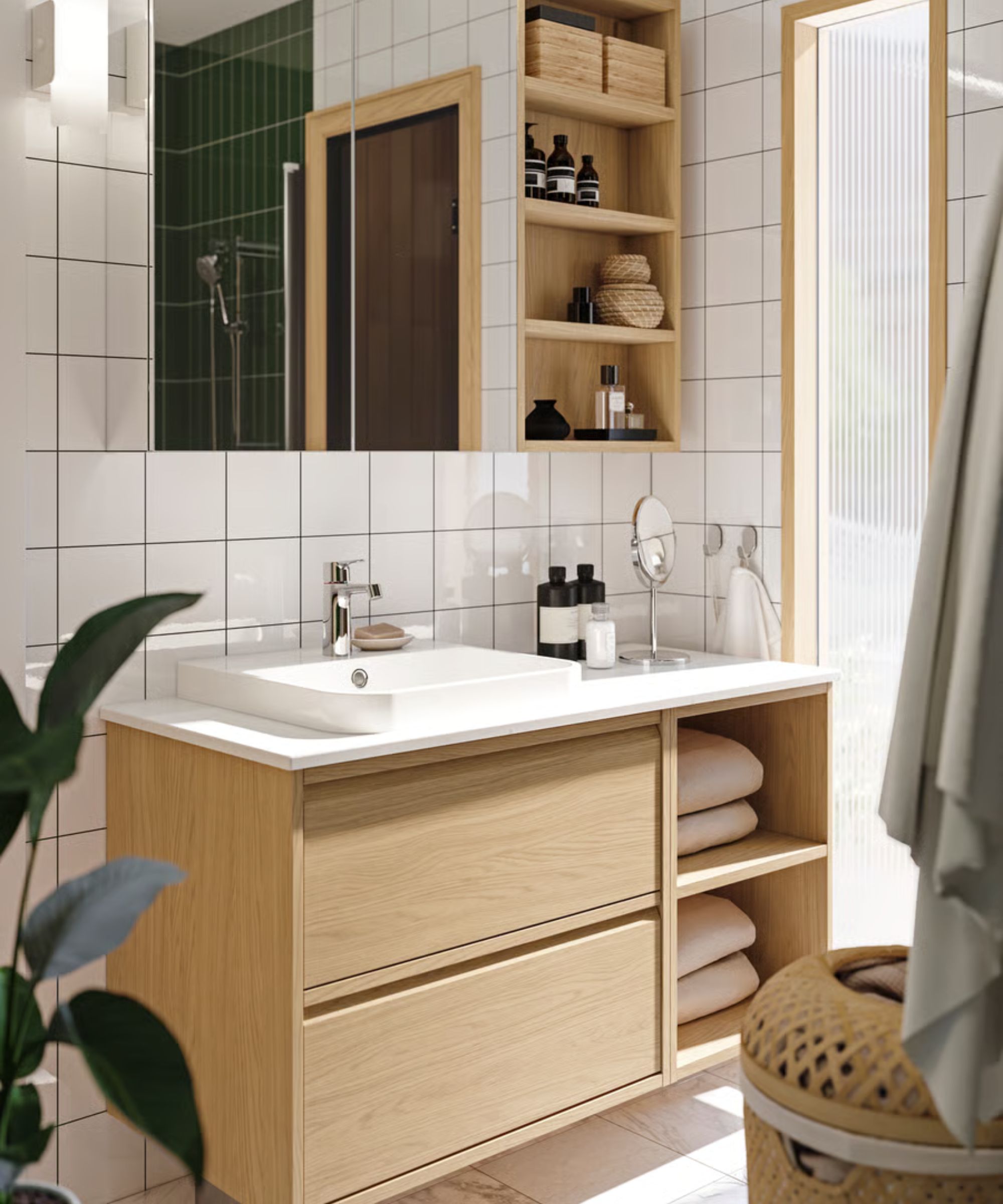 ÄNGSJÖN / BACKSJÖN wooden floating Bathroom vanity