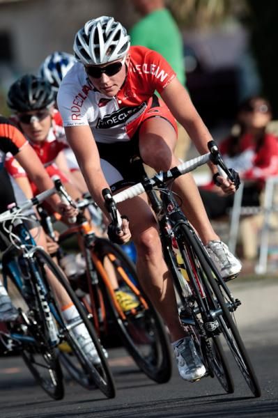 Erica Allar (Ride Clean) holds onto her Crit Series lead during todays race.