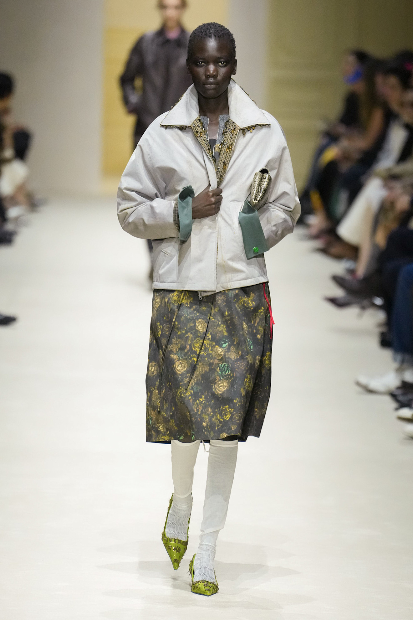 A runway look from the Prada Fall 2026 collection