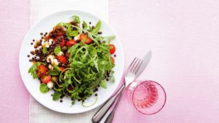 A high-protein salad featuring puy lentils