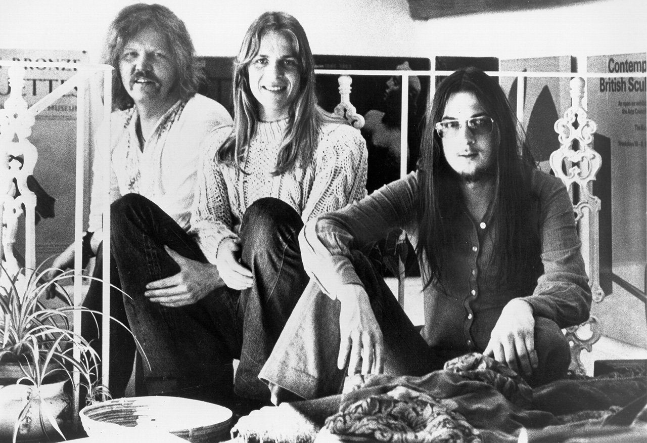 CIRCA 1973:  (L-R) Edgar Froese, Peter Baumann and Christopher Franke of the rock band 