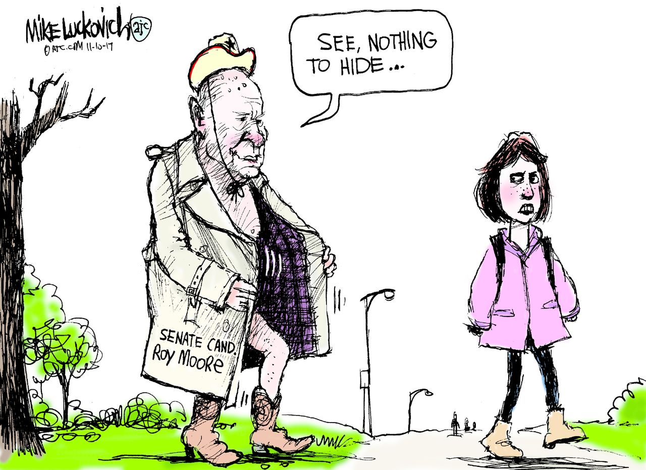 Political cartoon U.S. Roy Moore sexual assault