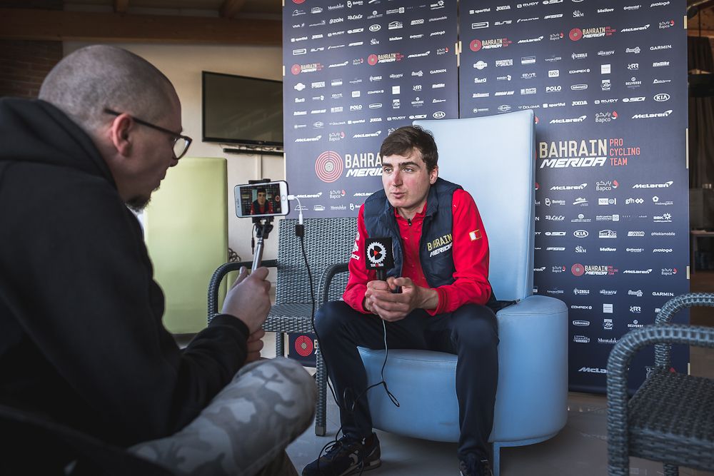 Mark Padun talks with reporters at the recent Bahrain-Merida gathering