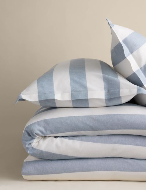 Linen Blend Striped Yarn Dye Bedding Set