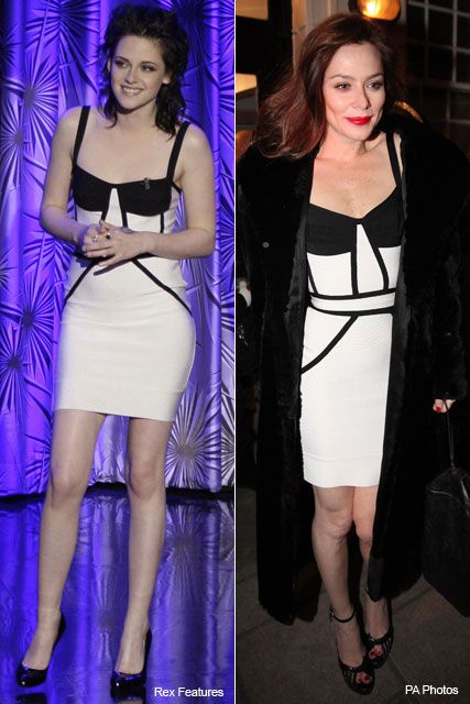 Kristen Stewart and Anna Friel in Herve Leger - Who Wore it Best? - Marie Claire