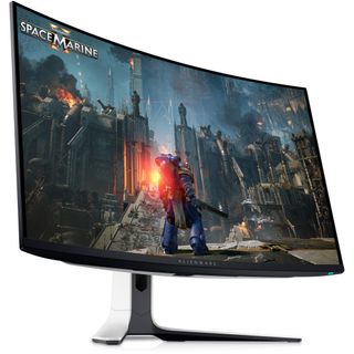 Alienware AW3225QF gaming monitor on a white background