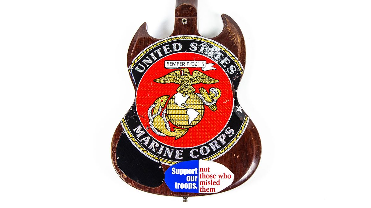 Nancy Wilson SG - marine corps stickers on the back